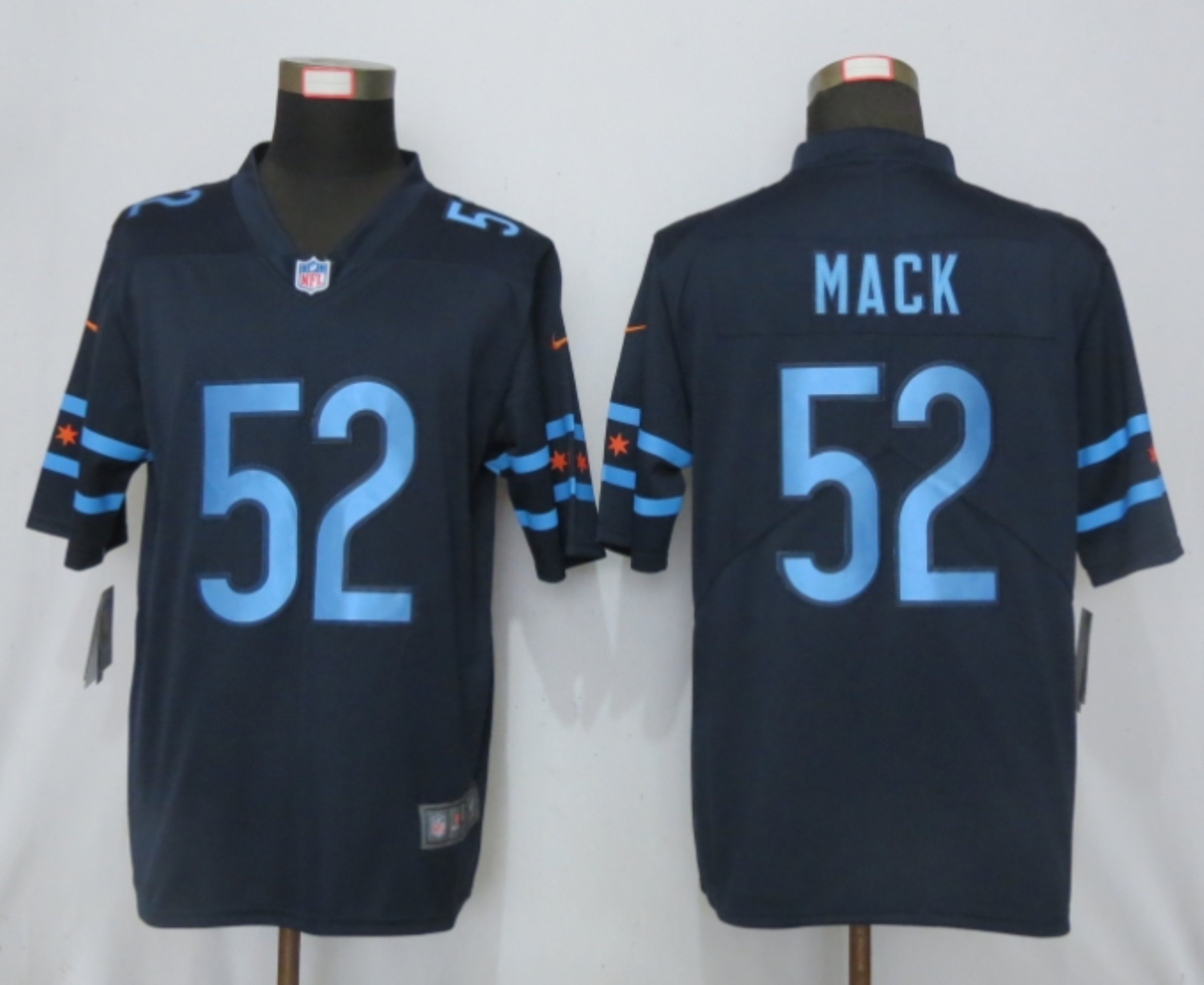 2019 Nike Men Chicago Bears #52 Khalil Mack Navy Vapor Limited City Edition NFL Jersey->chicago bears->NFL Jersey